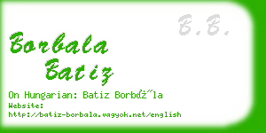 borbala batiz business card